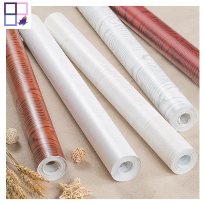 Wholesale wood grain design 3d wall papers DIY wallpapers veneer decorative wallpaper sticker for bathroom