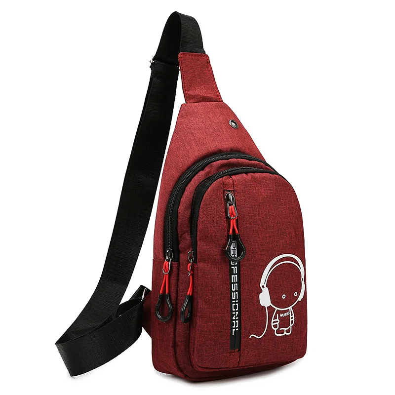 Multifunction Shoulder Crossbody Bag On Shoulder Travel Pack Messenger Pack Chest Bag For Male