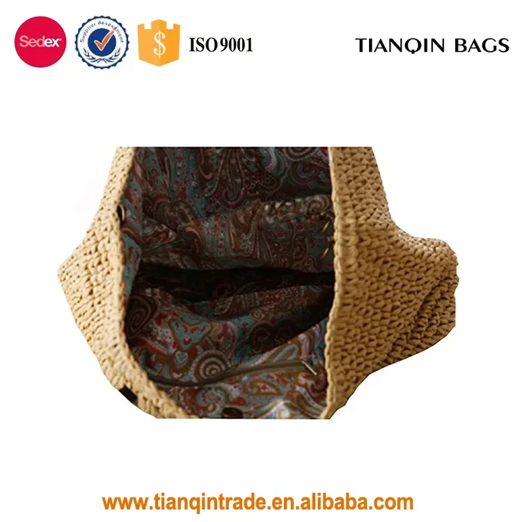 TINYATWholesale Custom Fashion Designer Luxury Best Women Classic Distinctive Straw Summer Beach Sea Tote Handbag for Girls