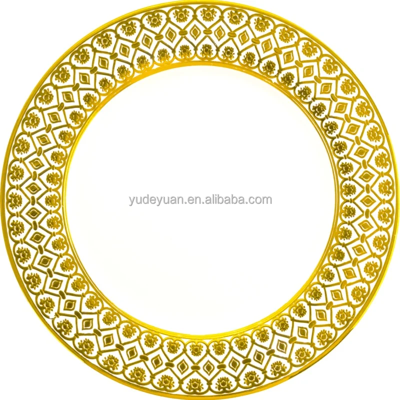 Porcelain Bone China Tableware Gold Plated Custom Design Dinnerware Sets Wholesale 40PCS Ceramic Dinner Set Luxury Modern