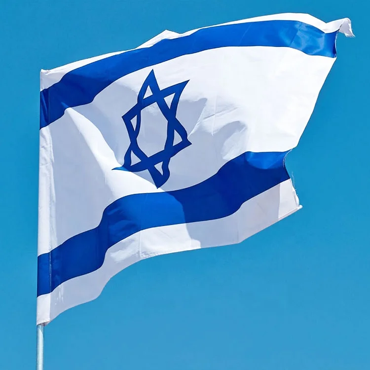 Wholesale Custom Size 3x5 Israel Flag Banner 100% Polyester Fabric 90x150CM Outdoor Flying National Country Israel Flag
