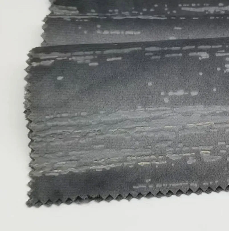 200GSM Embossed Holland Velvet Jersey Fabric 100% Polyester Velour Velvet For Upholstery