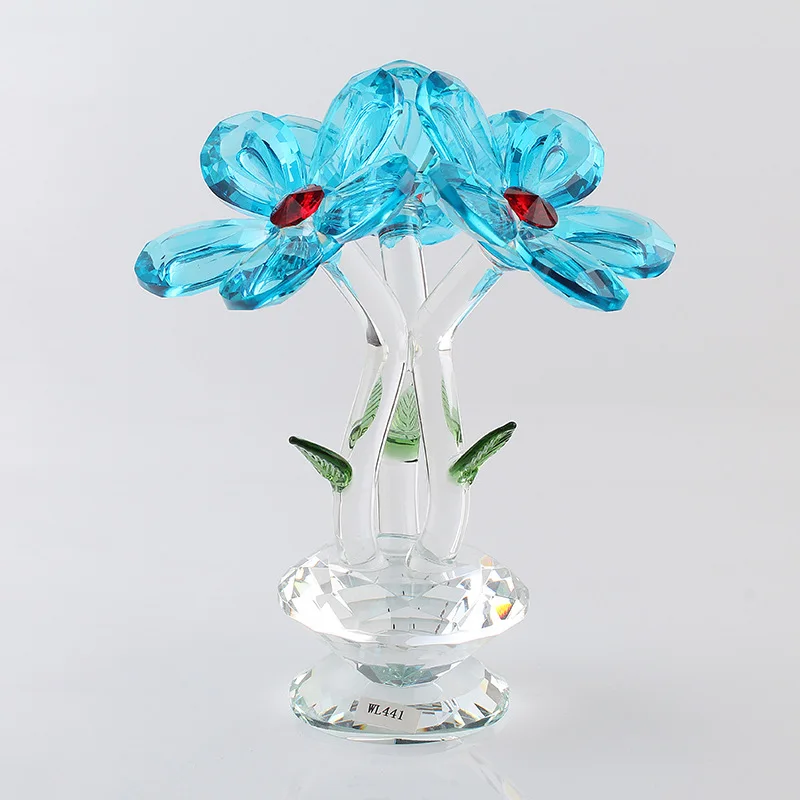 Romantic Wedding Gifts Multicolor Crystal Rose Favors With Colorful Box Party Favors Baby Shower Souvenir Ornaments For Guest