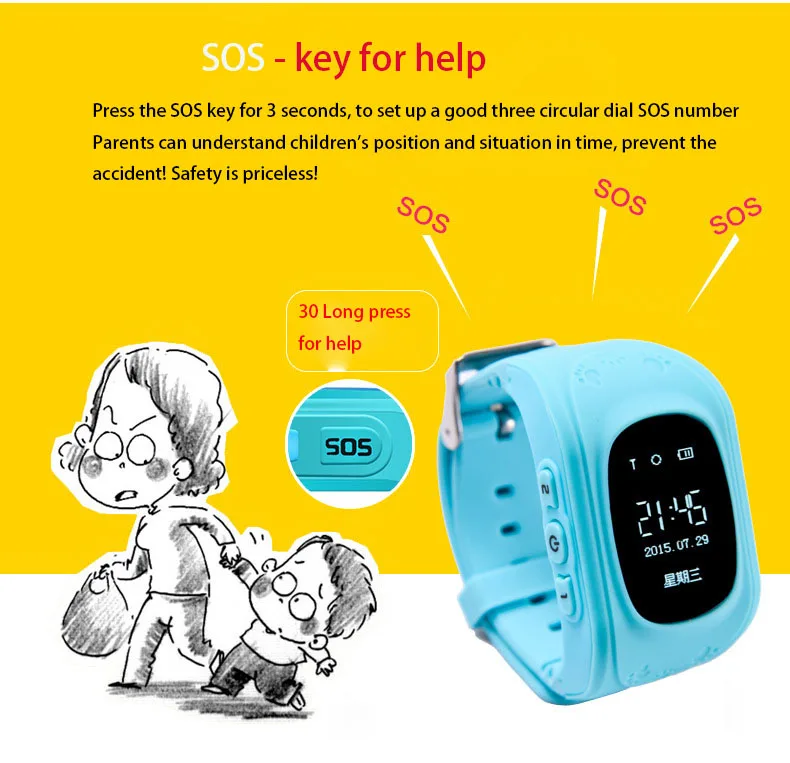 Kids Smart Watch Anti Lost Q50 OLED Child GPS Tracker SOS Call Monitor Positioning remote shutdown kids gps watch