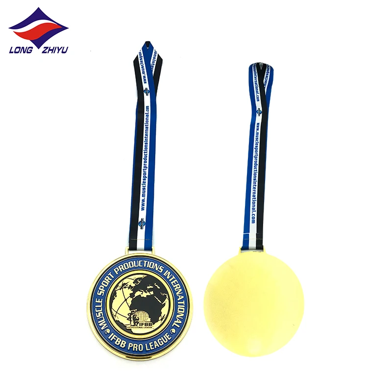 Longzhiyu 15 Years Factory Custom Metal Enamel Medals Colorful Soft Enamel Medallion Bodybuilding Medal
