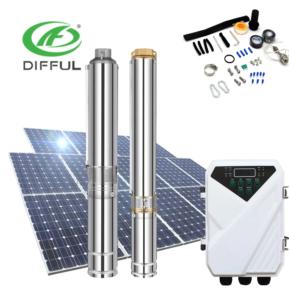 solar water pump kit  solar water pump dc deep well for agriculture