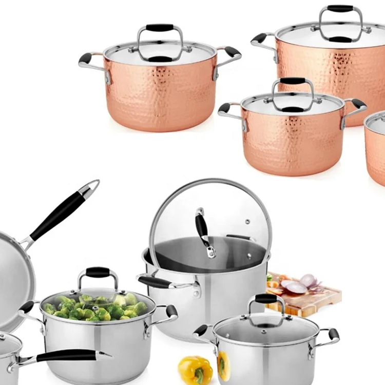 Набор посуды из нержавеющей стали, 9 шт./кастрюли со стеклянной крышкой/бытовые кухонные принадлежности/Приготовление пищи