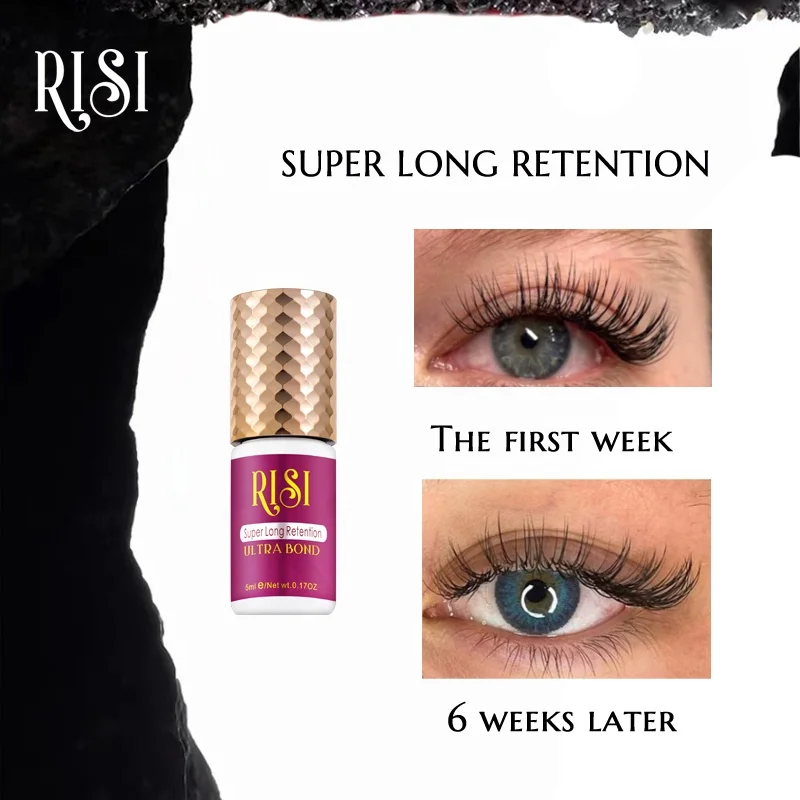 RISI Extra Strong OEM Organic Mini Volume Lash Glue Adhesive Waterproof Hypoallergenic for Eyelash Use