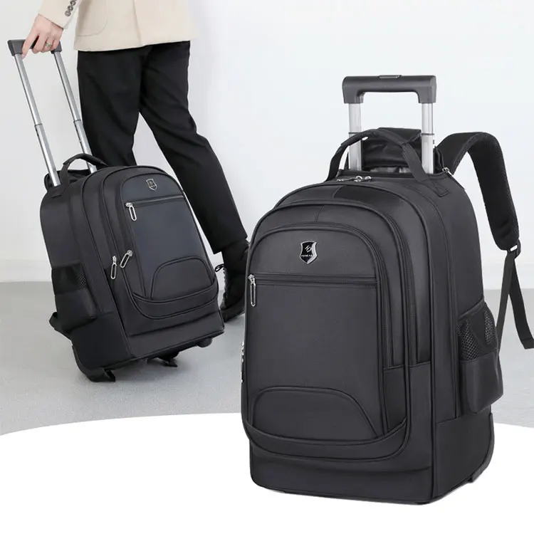 lightweight backpack with wheels large carry on laptop travel backpacks school bags for men teenagers rolling backpack