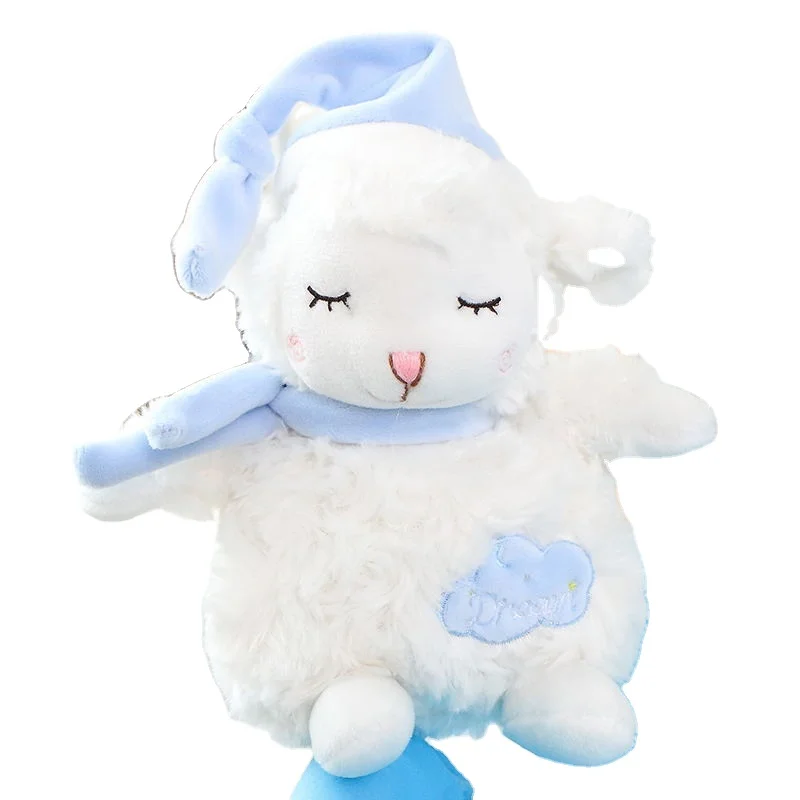Lovely Sheep Accompany Baby Musical Sleeping Toy Sleeping Aid Plush Animal Toy with Music for Babies