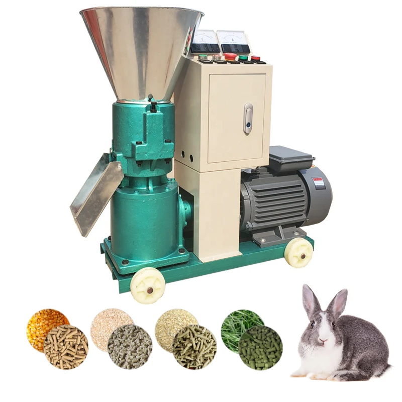 New home used small multifunctional feed pellet machine 220v cattle sheep pigs chicken and ducks breeding pelleting feed machine