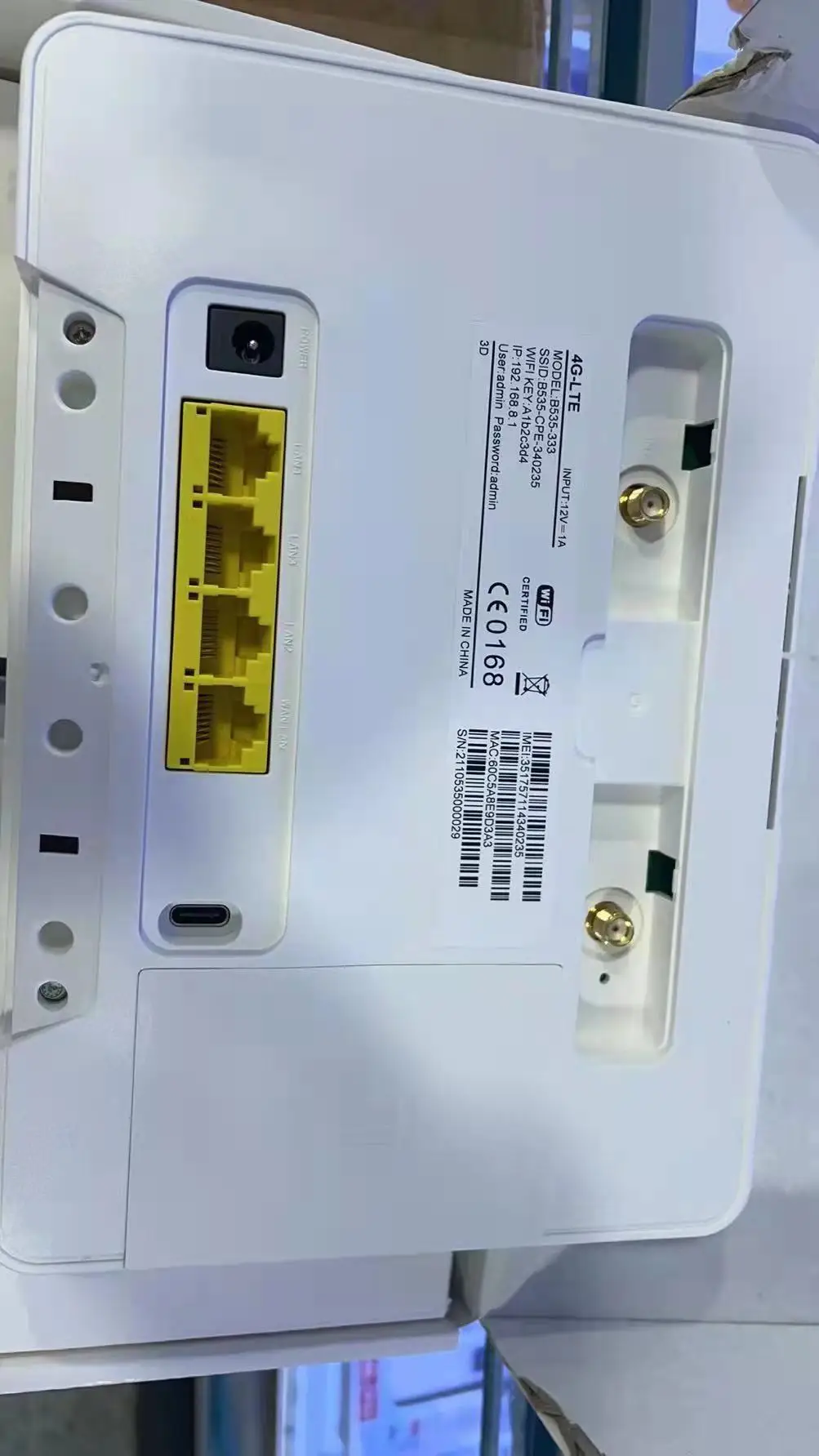 2021 Новый B535 4g lte cpe Wi-Fi роутер беспроводной с sim-картой 4 портами