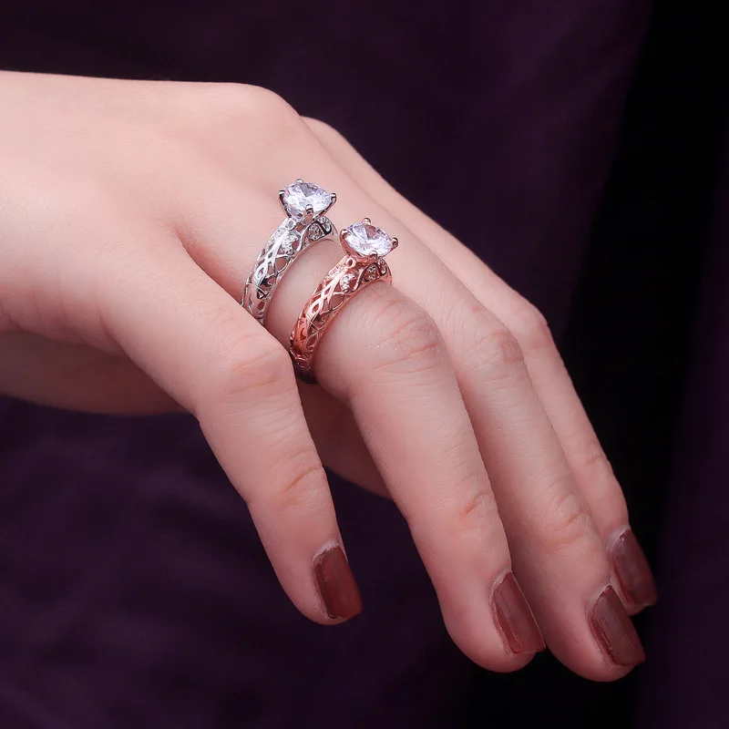 SKA Custom Ordered Fashion Jewelry Delicate Sterling Silver Fancy Designs Finger Ring For Women