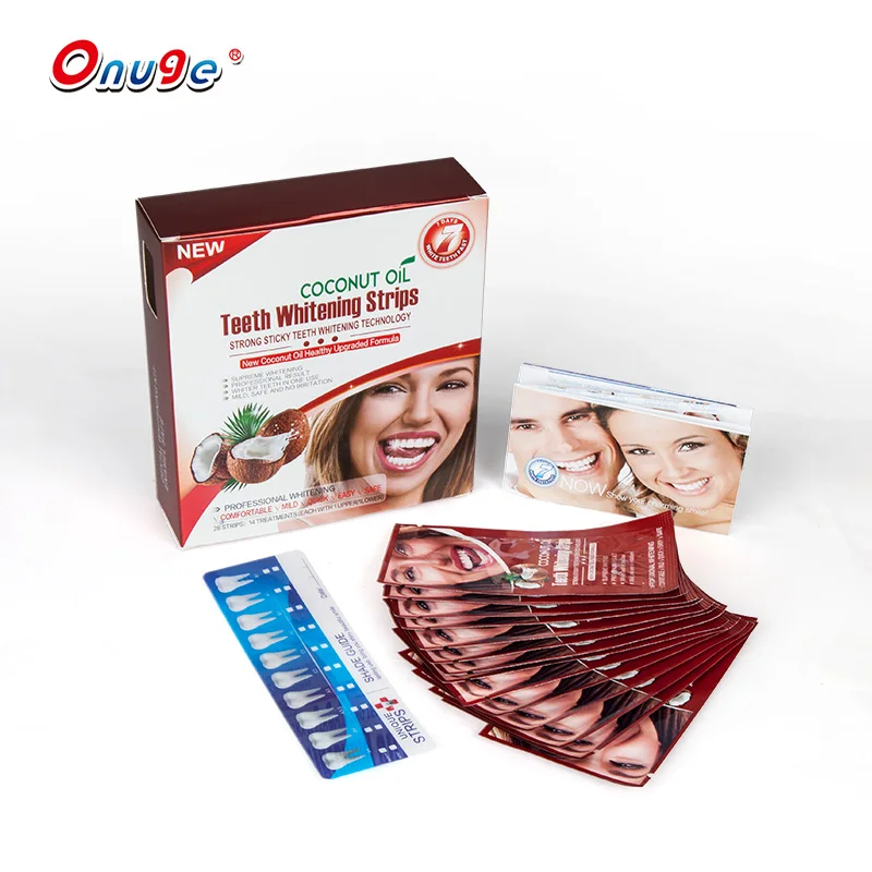 ONUGE pearl white smile whitening teeth stickers dental travel kit teeth whitening dry strips