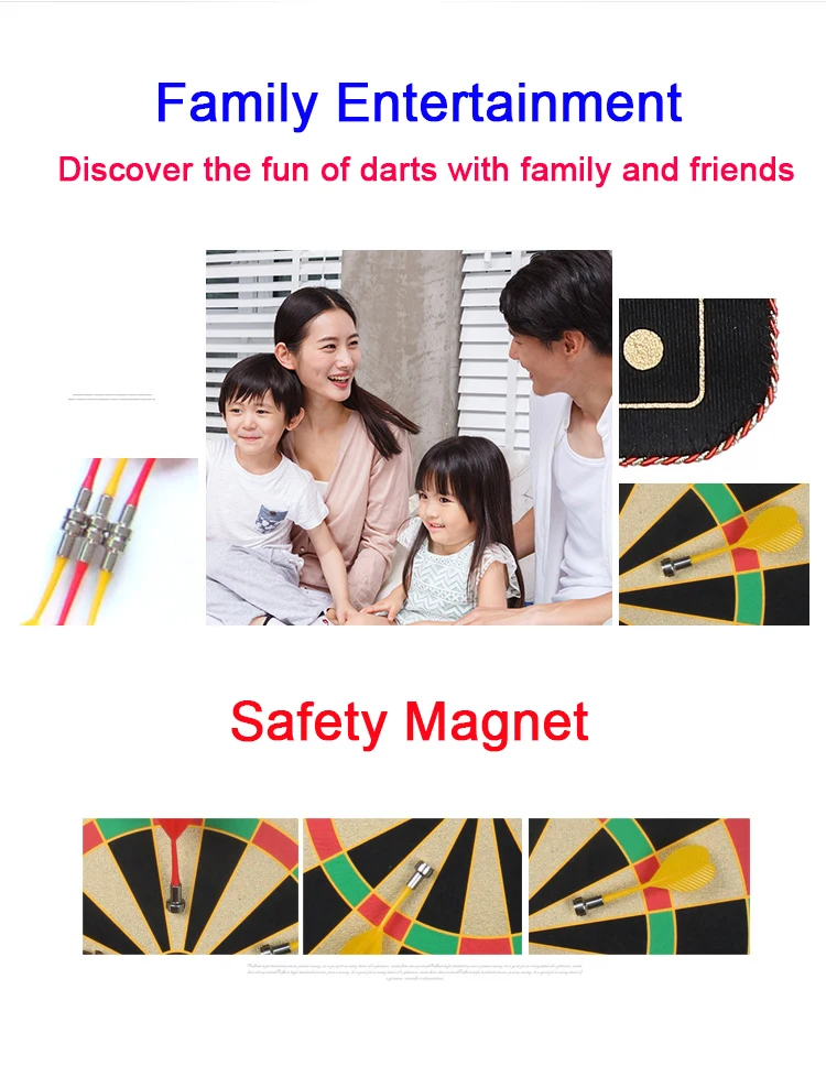 
Cheap Price Customized Designs Wholesale Safety Magnetic DartBoards with 6 Darts for Promotion 
