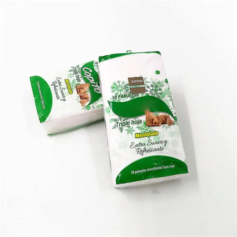 Hot Selling Multifunctional Custom Pocket Tissue Pocket Natural Ultra Soft Facial Tissue Paper Printed Travel Pack