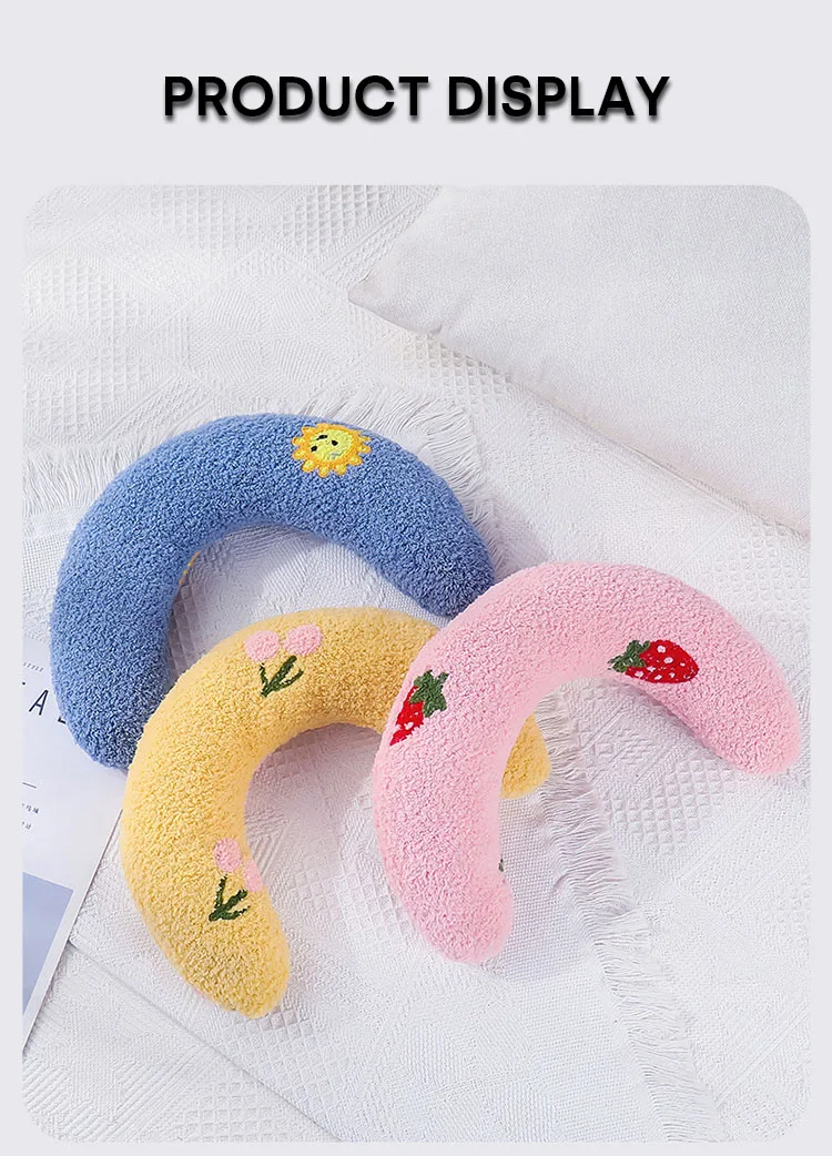 Custom easy clean durable toy pet Cushion U-shape pillow Dog Bed for cats