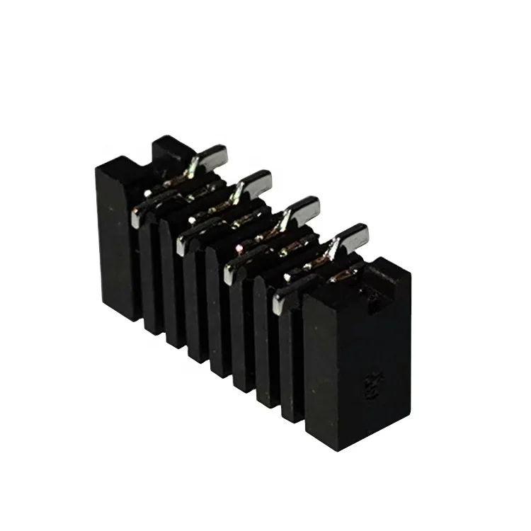 Черный двухсторонний коннектор FFC/FPC 1,0 мм, вертикальный SMT SMD разъем, 2 контакта, обратная ножка