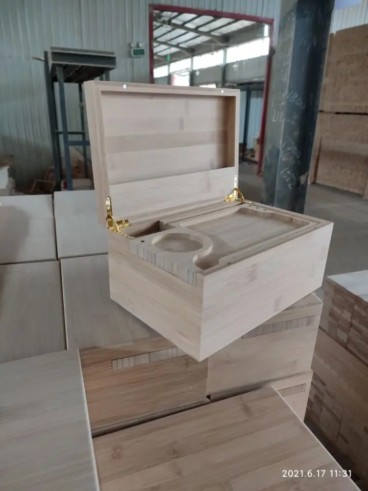 wooden factory FSC&BSCI Large Wooden Keepsake Box Decorative Boxes with Hinged Lid