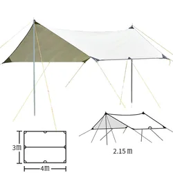 Outdoor Tent Awning Shade Picnic Travel Hiking Rainproof Waterproof Canvas Camping Canopy
