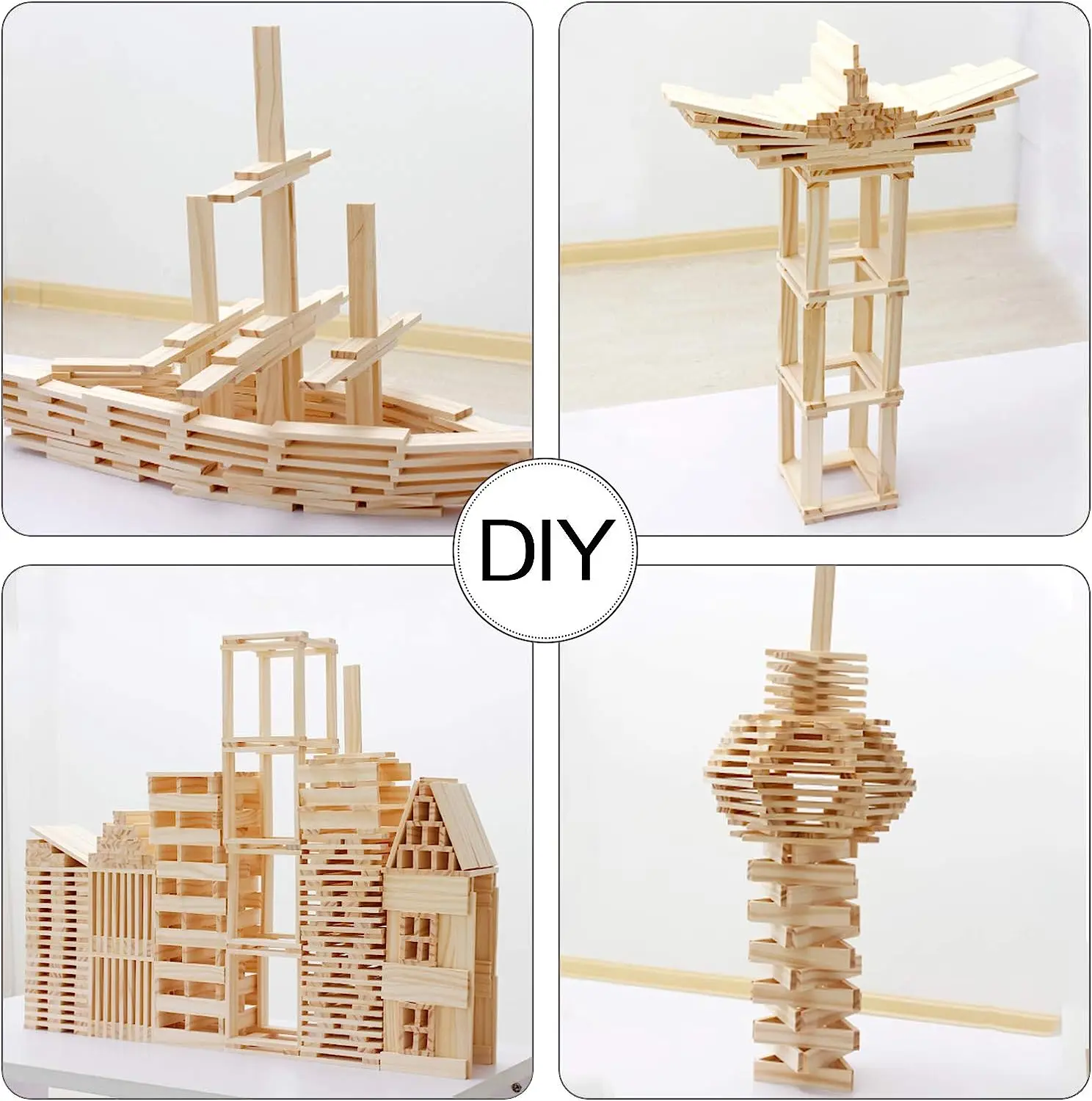 Jiangxi Wood Strips for kids toy Natural color unfinished bamboo Sticks Crafts Stakes for DIY Projects