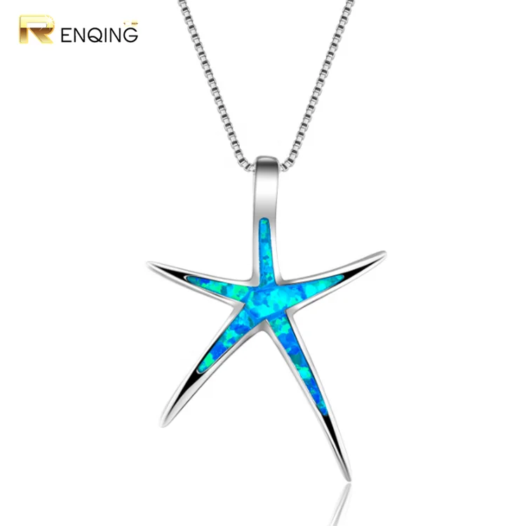 Роскошное ожерелье с подвеской в виде звезды с опалом и пятиконечной звездой (1600058934724)