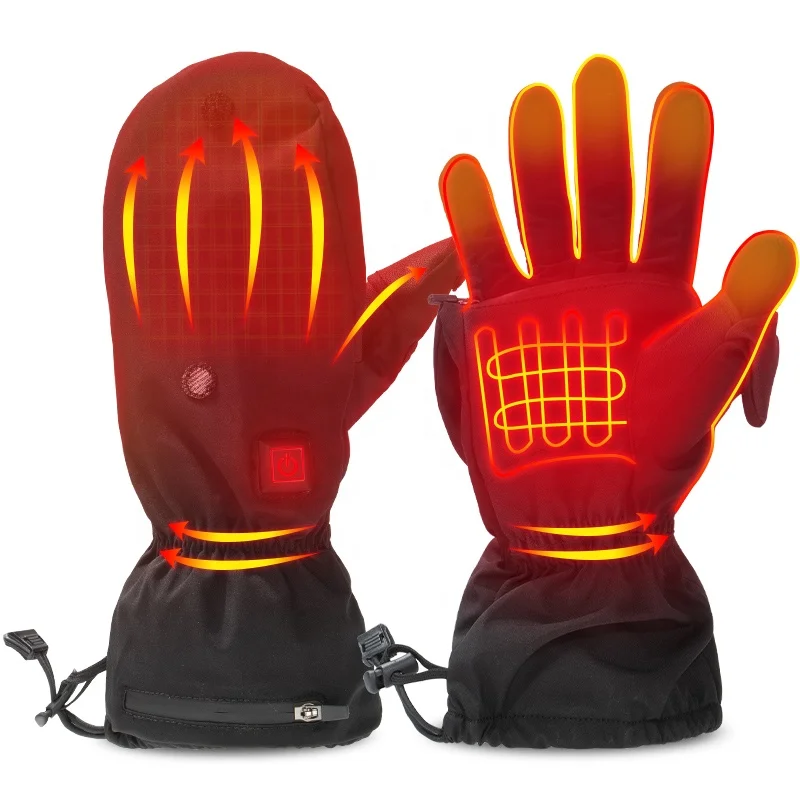 7.4V Lithium USB temperature control Electric Custom Logo OEM manufacturer winter Heated sports motorcycle ski Gloves