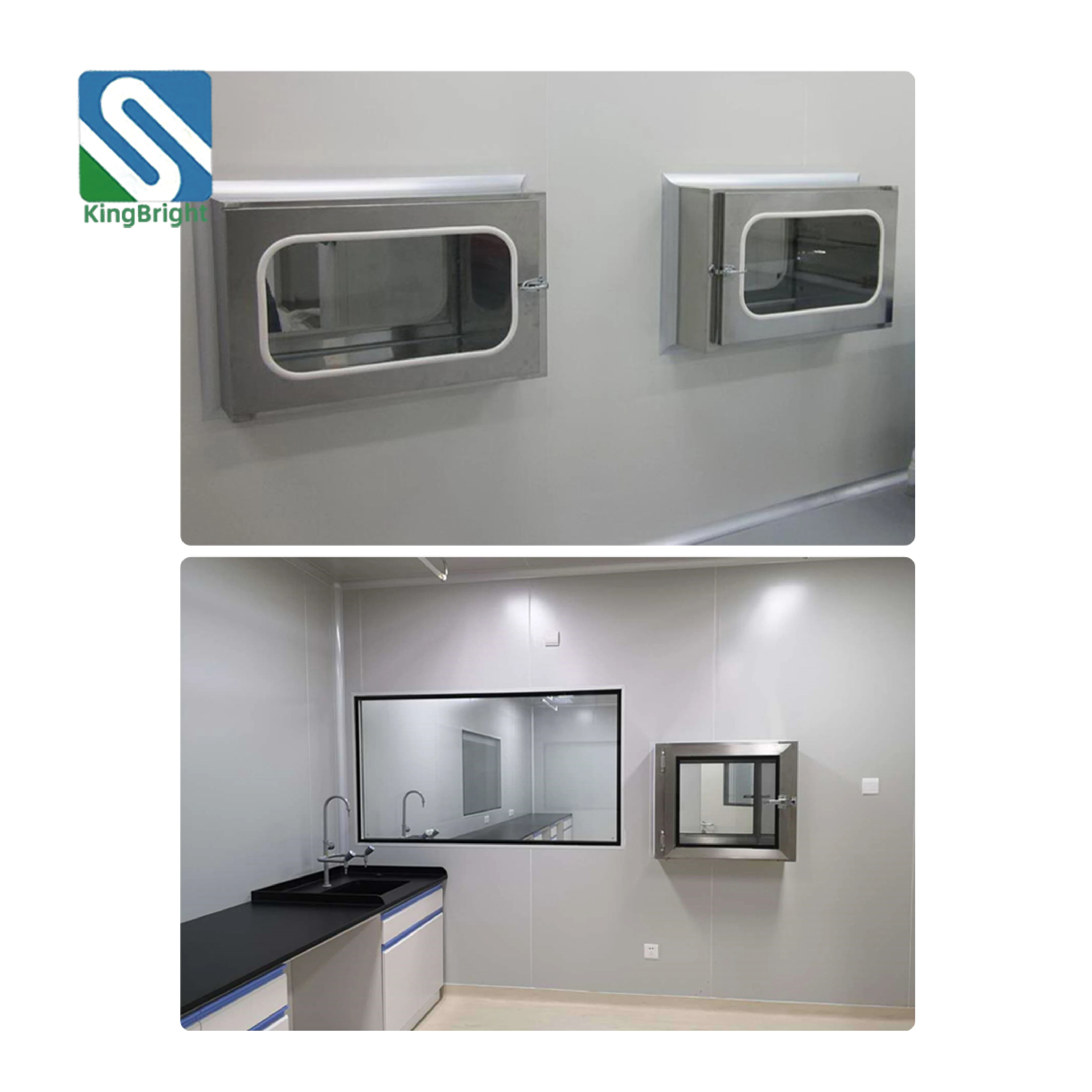 New product high clean transfer window with dop detection port and differential pressure gauge clean transfer window