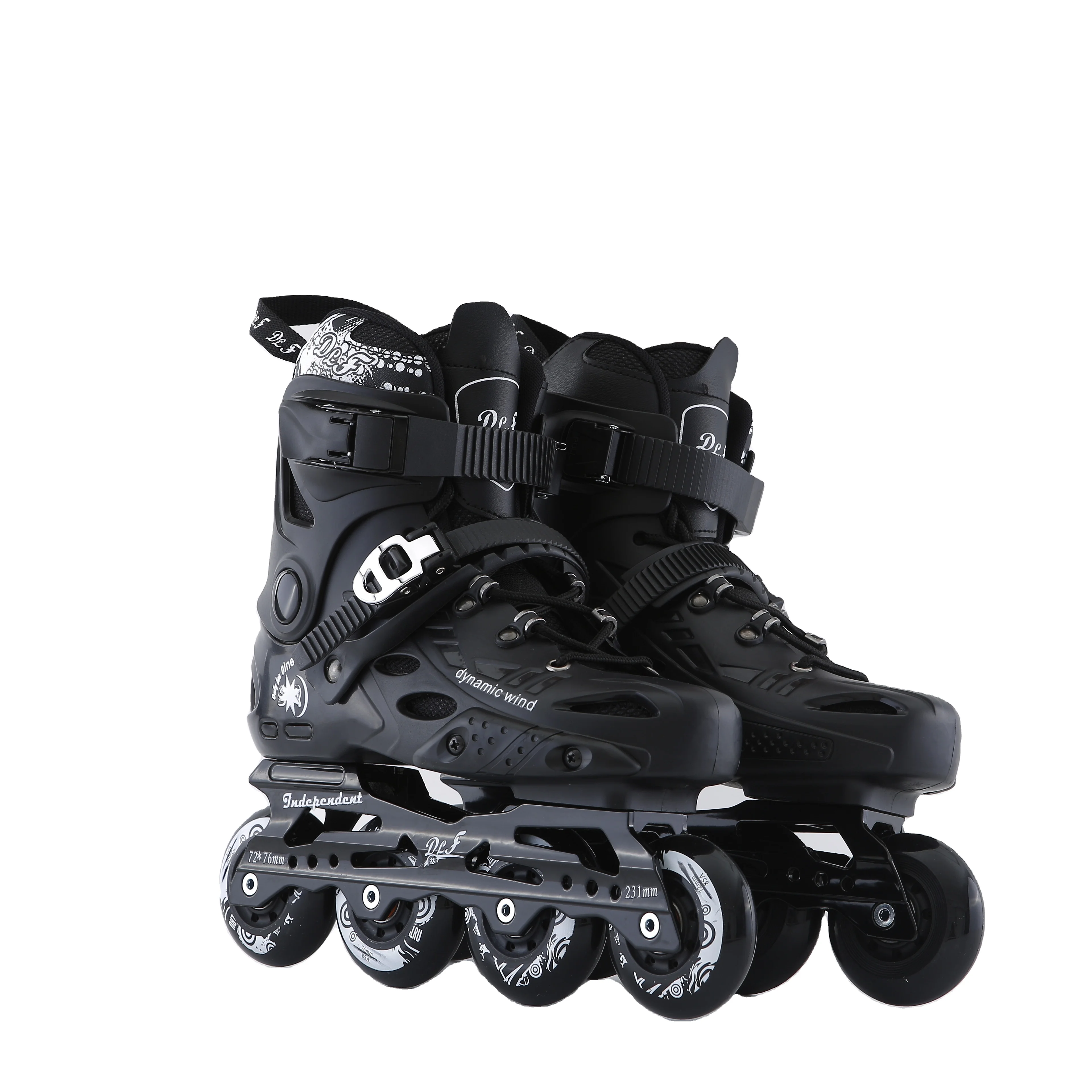 QIYI PU flashing wheel inline roller skate children and adults skates shoes