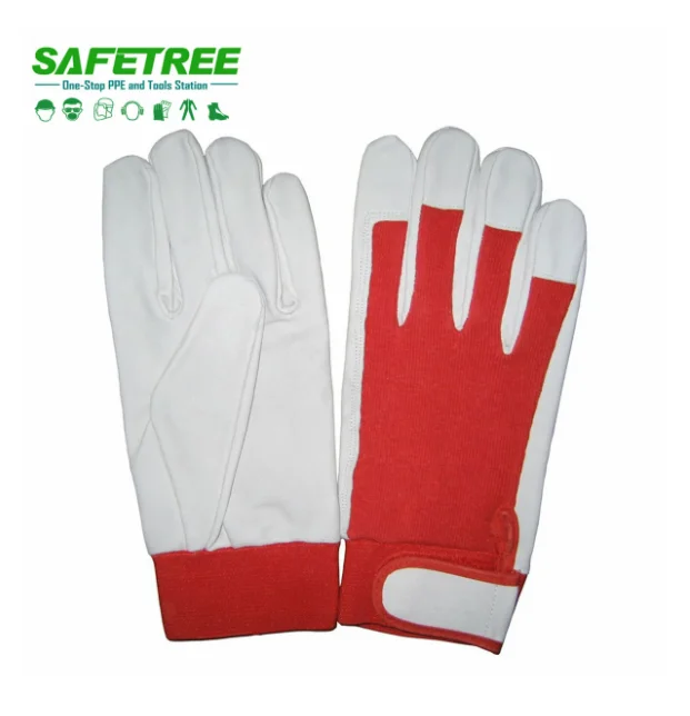 Pig Grain Leather Safety Working Gloves Garden And Driver Hand Protection