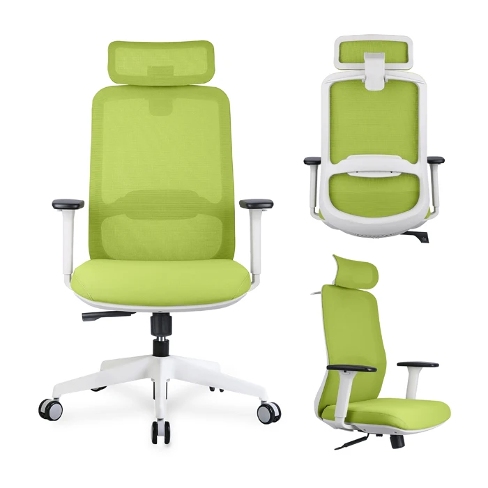 
Comfortable Mesh Back Black White Plastic Gamer Ergonomic Adjustable Height BIFMA Executive Task Swivel Office Chair 