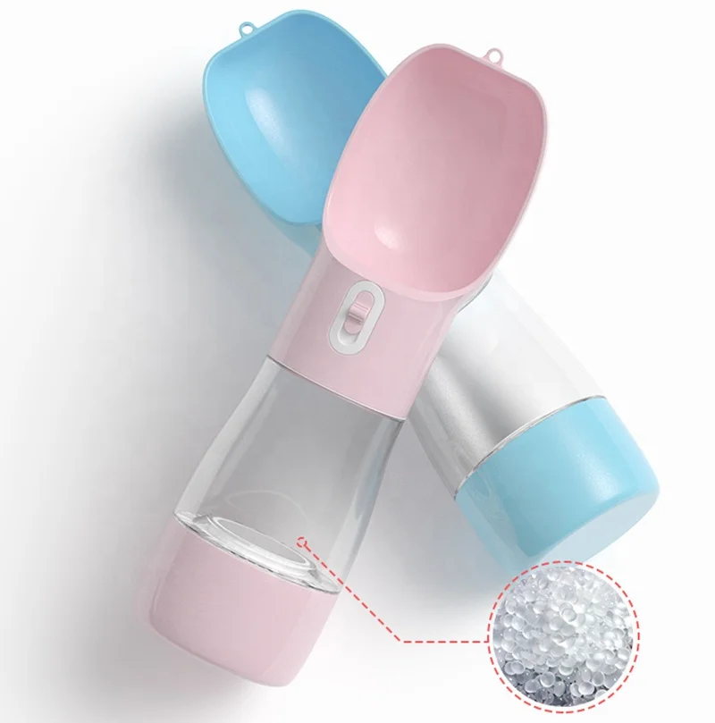 550Ml Plastic Portable Dog Travel Drinking Pet Dog Bowls Mat Food Scoop Feeder