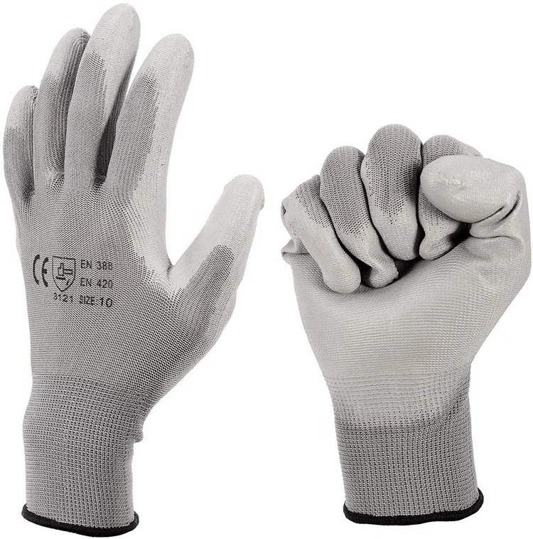 Household Personality Handrail Work Gloves Nylon Grey Working Gloves Stretchy Labor Gloves