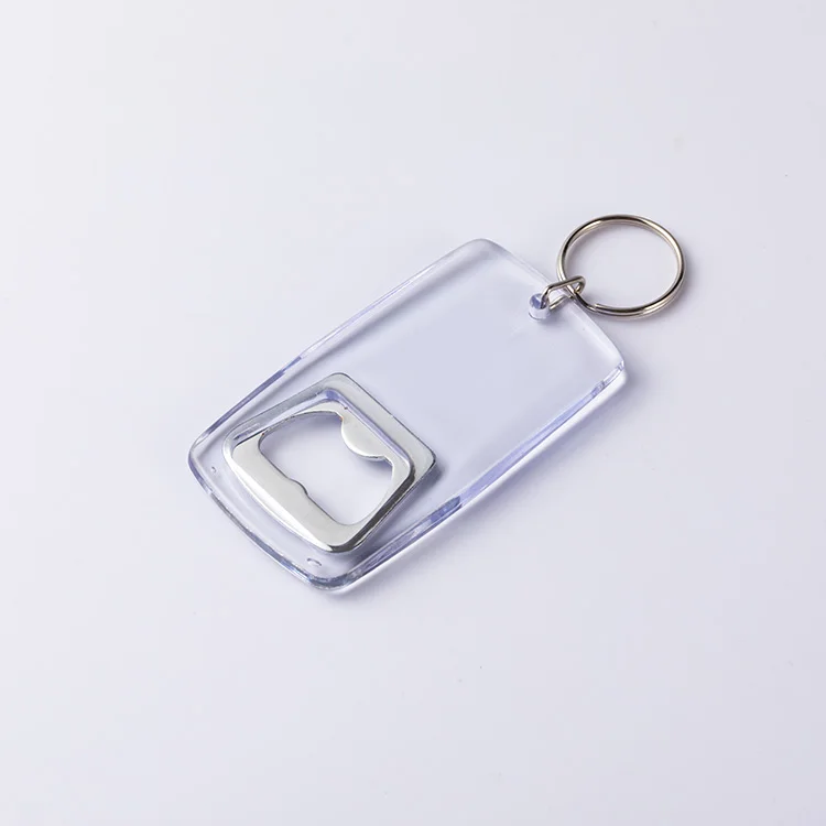 Custom Acrylic Blank Photo Frame Keychain Opener Destapador De Cerveza Beer Bottle Opener