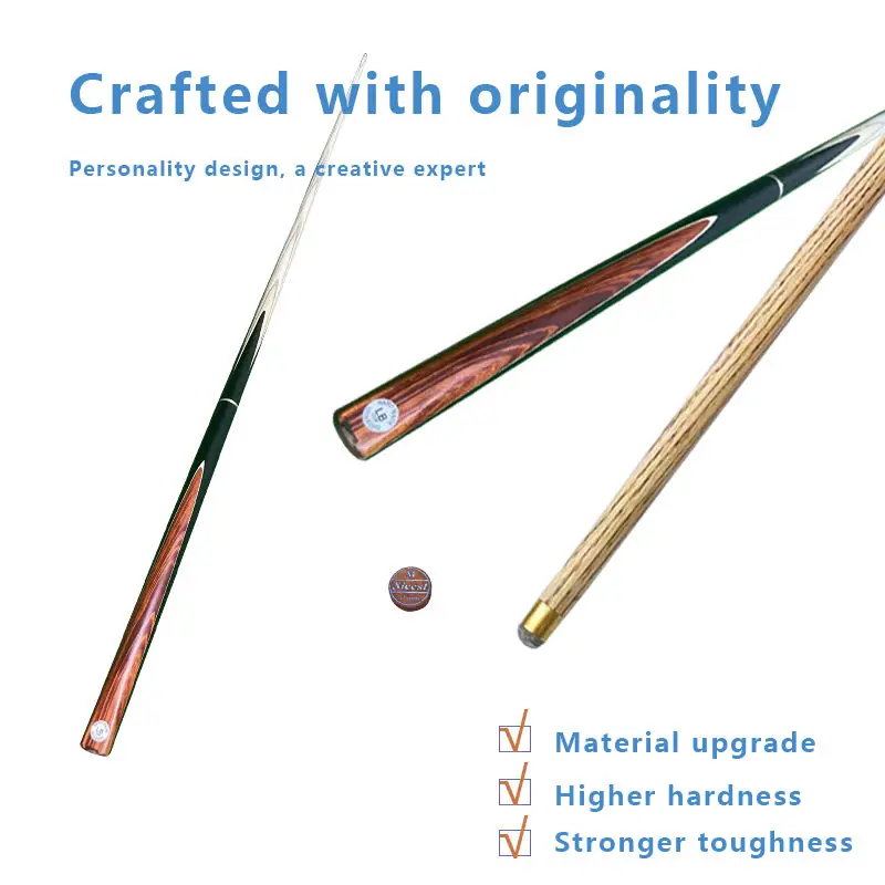 3/4-PC Graphite Billiard QUE for 57inch Carbon fiber Pool Cue 10mm
