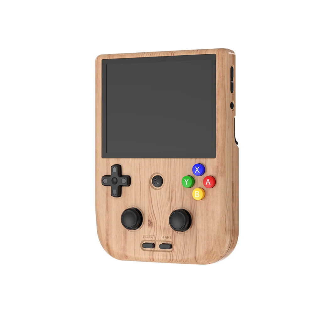 ANBERNIC RG405V 128G Game Player Retro Portable Mini Handheld Video Game Console 4 Inch IPS Touch Screen Wood Grain Color