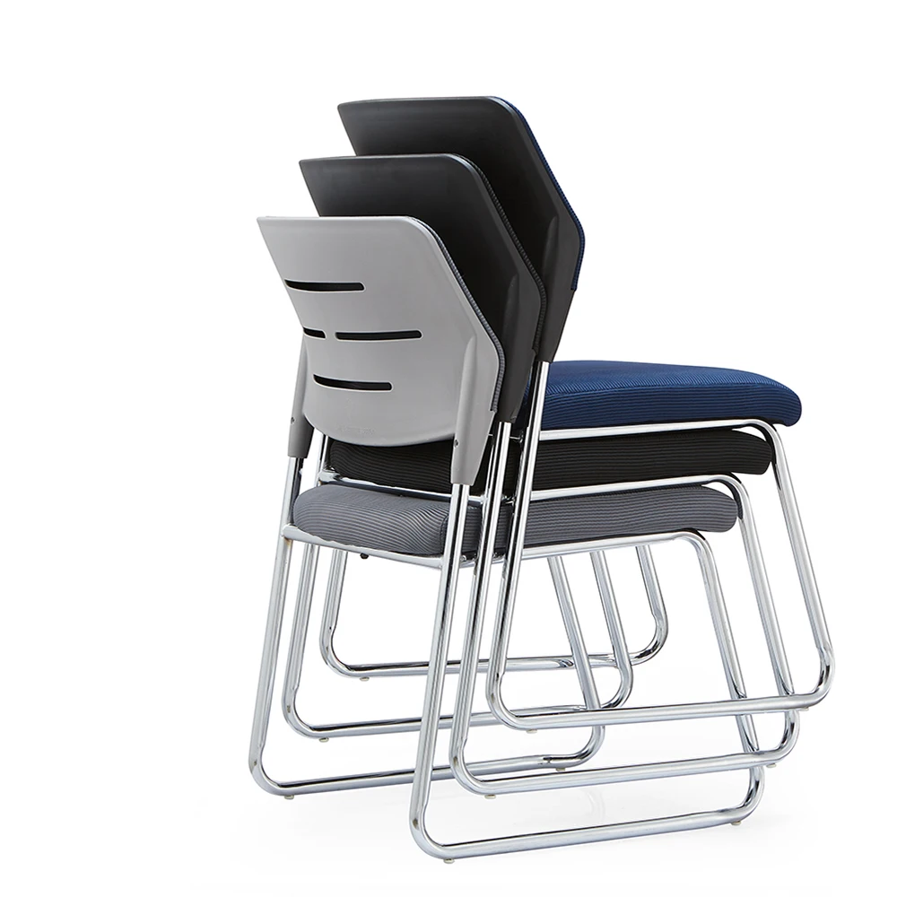 Modern Metal Office Chair Wholesale Steel Structure Fixed Bow Base Leg Training Mesh Staff for Meeting and Office Use