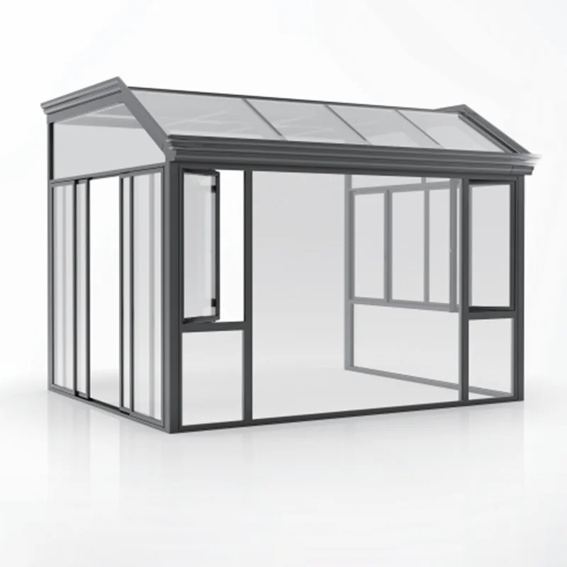 Wholesale Customization Aluminum Double Tempered Glass Solarium Summer House Free Standing Room Solarium Winter Garden