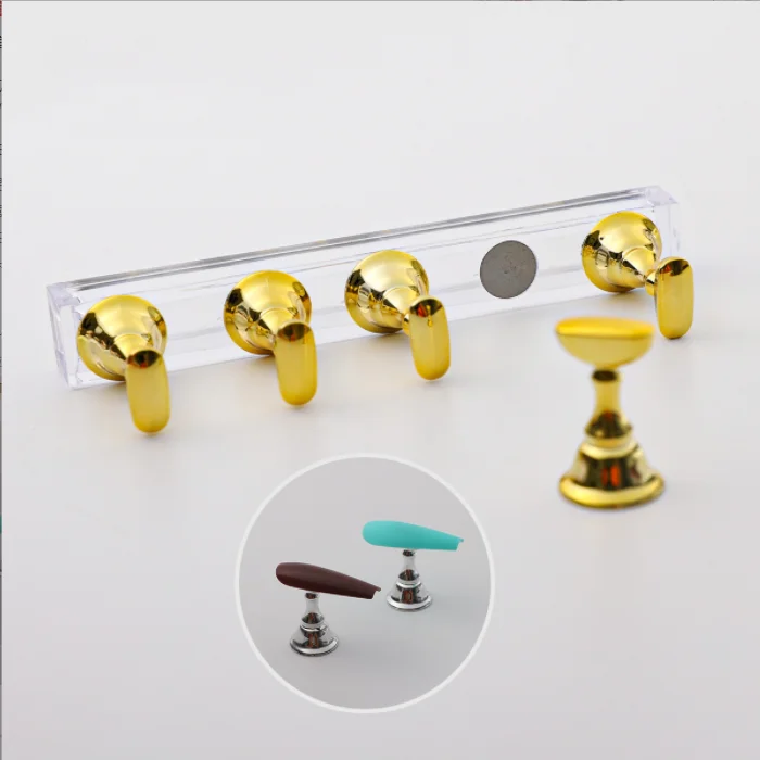 3 Color Nail Bracket Magnet Adsorption Acrylic Chess Piece Base Nail Plate Bracket Chess Piece Practice Base Tool