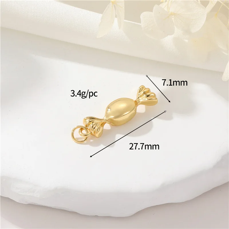 DIY Jewelry Findings 14K Gold Plated Zircon  School Bag Helmet Creative Suga Pendant Necklace Bracelet Jewelry Making Charms