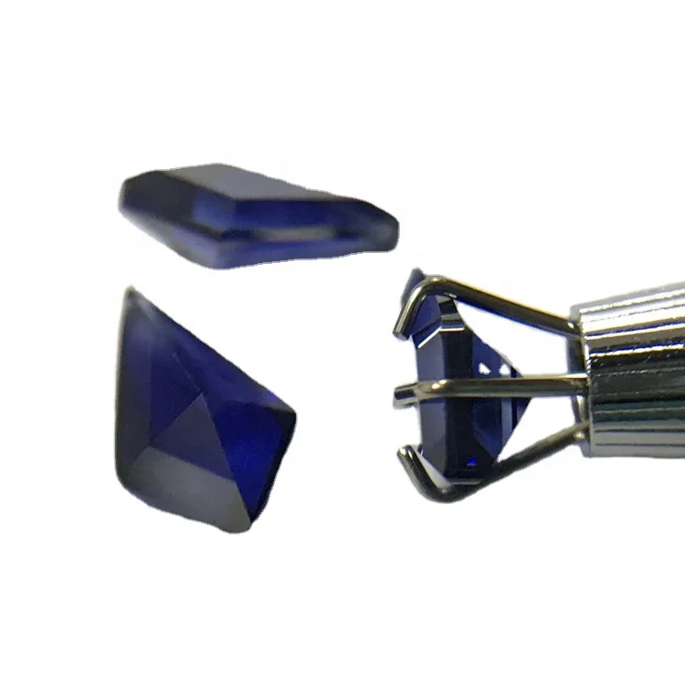 34# loose synthetic blue corundum sapphire gem stones prices kite shaped gems custom gemstone supplier