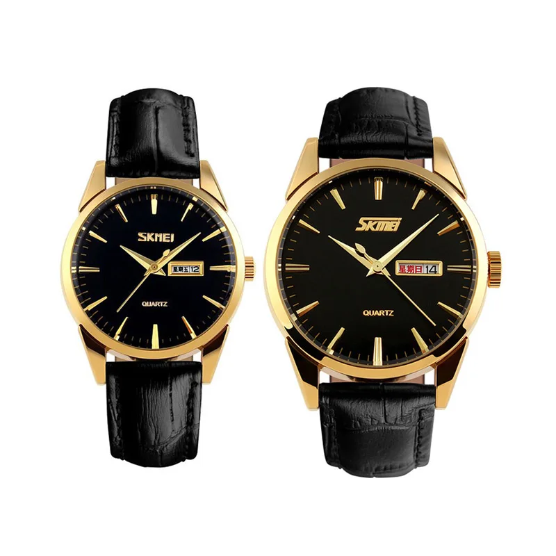 9073 skmei couple women men movement watch with day and date