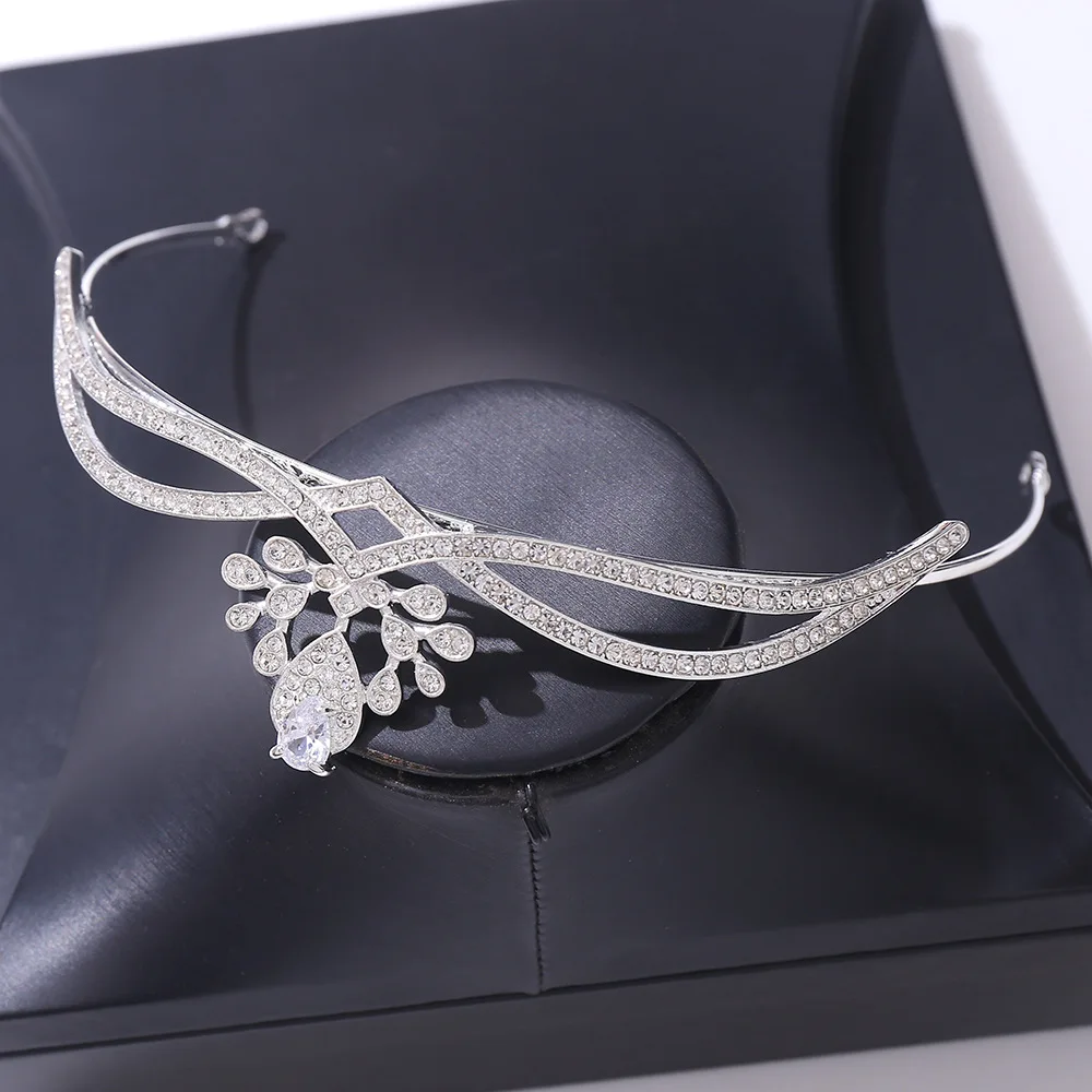 Celebrity style Korean version of the princess headdress zircon crown bride wedding wedding dress accessories