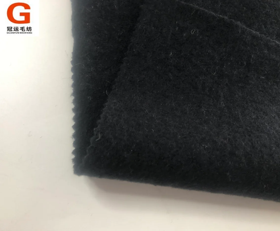 New arrival boiled wool fabrics 100%wool fabric medium weight