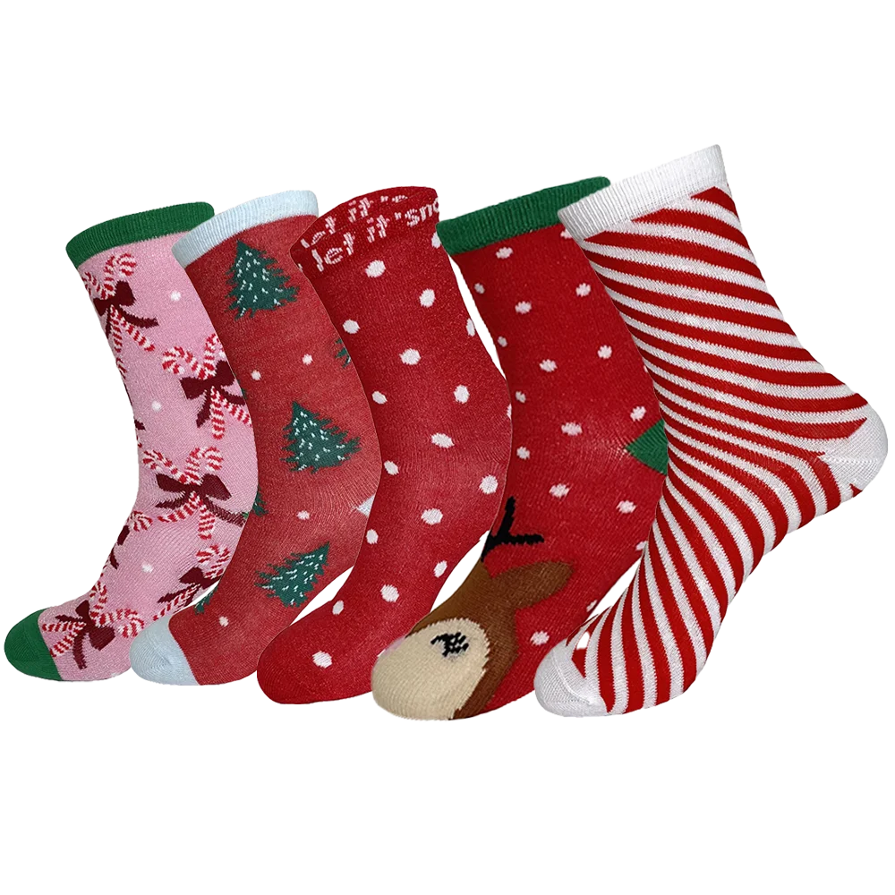 2024 New Arrival winter Novelty colorful custom cotton animal 3d knit merry christmas socks