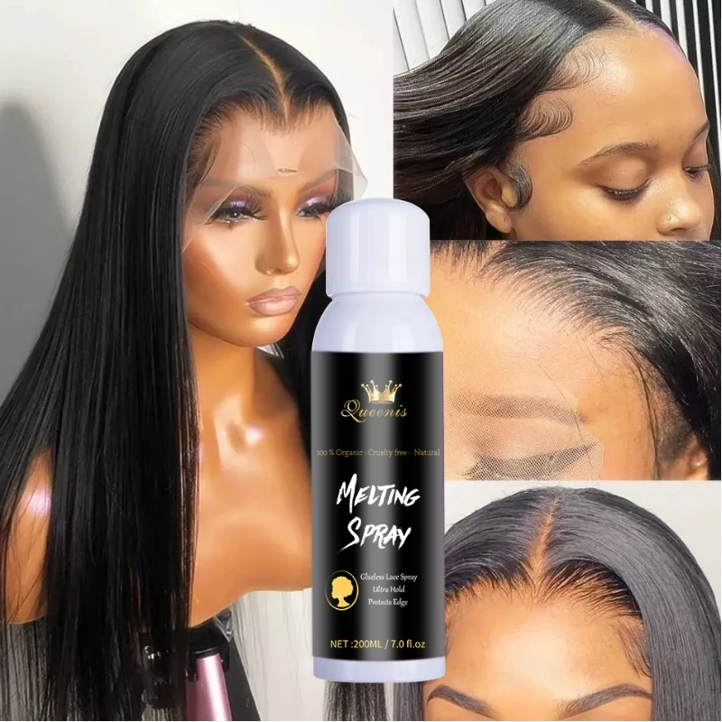 Quick-Drying Ultra Hold Lace Glueless Install Melt-in Spray Strong Adhesive for Lace Front Wigs