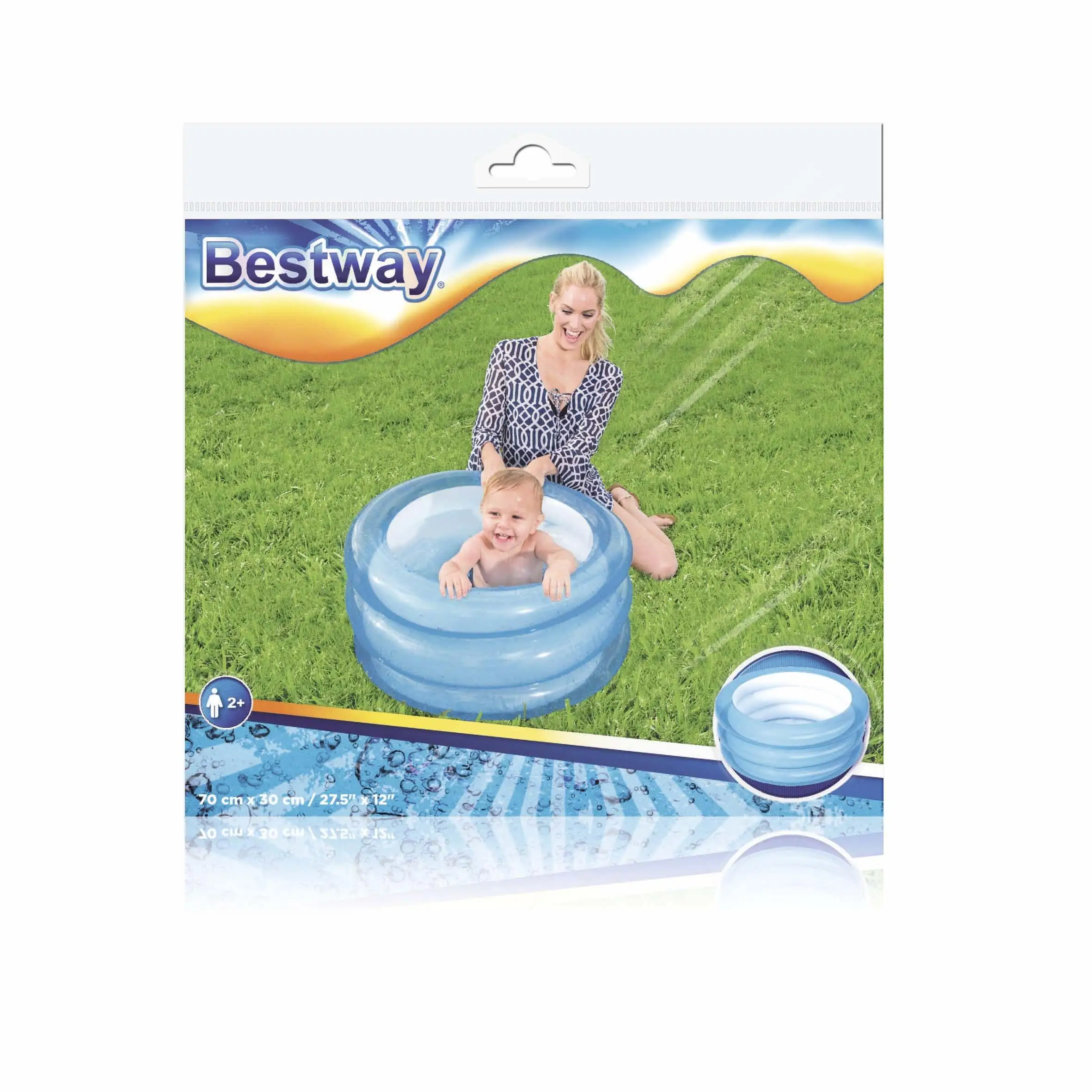 Bestway 51033 надувное кольцо детский бассейн ванна для 2 + лет