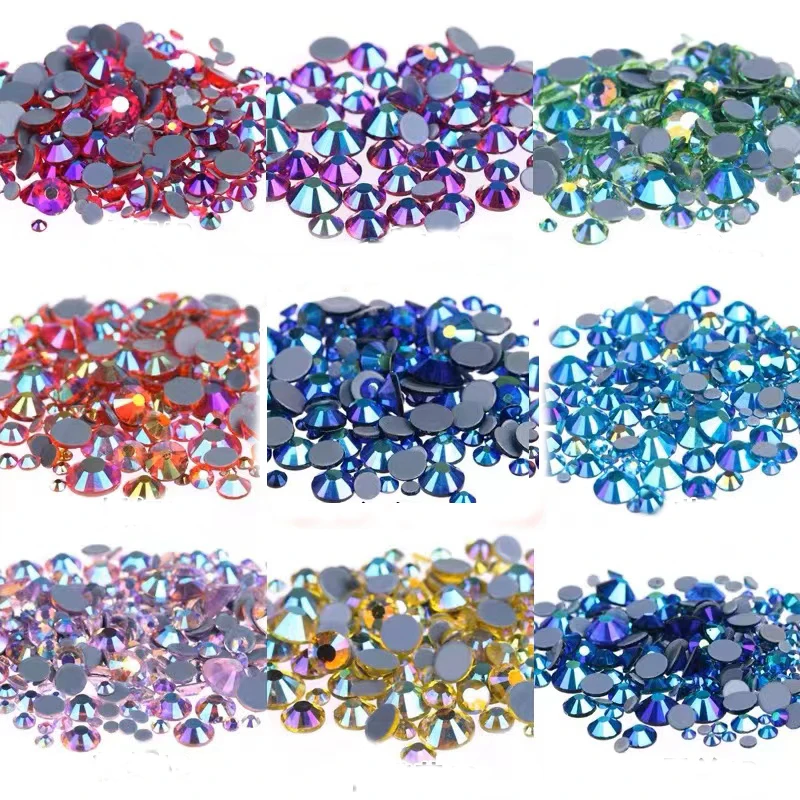 Lucky factory top  quality DMC AB colors  ss16 ss20 ss30  hot fix crystal hot fix stone rhinestone   for garment