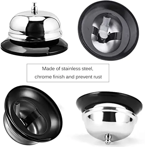 Wholesale Stainless steel Kitchen Restaurant Service Bell Desk Bell Restaurant Kitchen Call Meal Bell