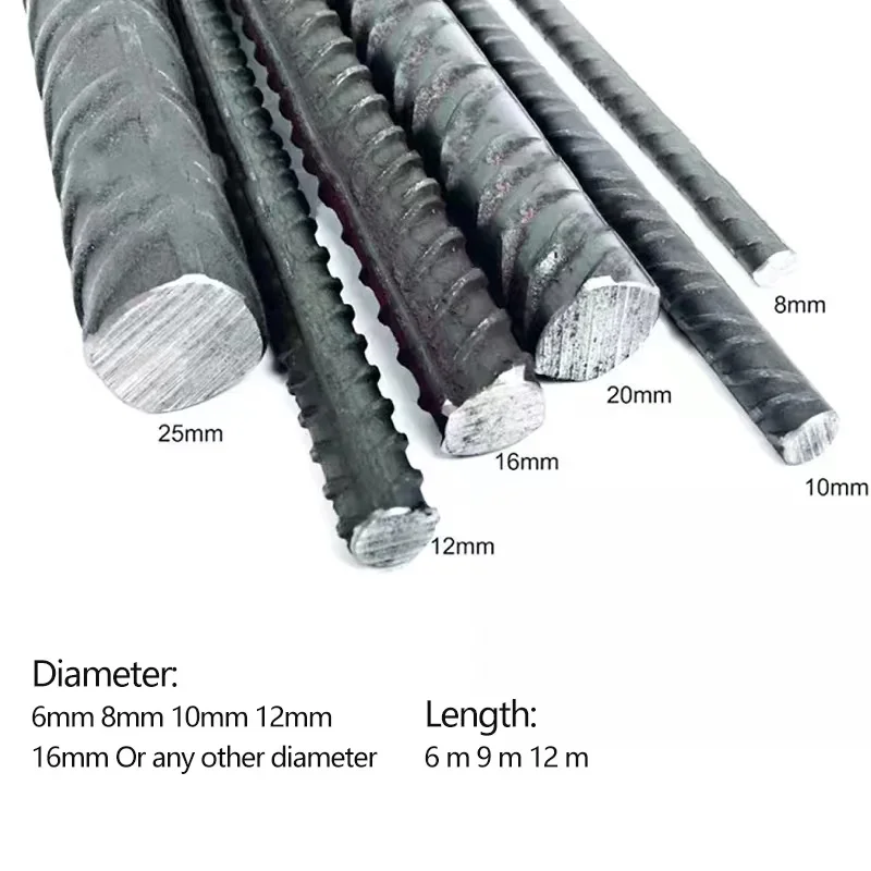Low Price Customized HRB500 HRB500E 6mm 8mm 10mm 12mm deformed reinforcement ASTM A615 Gr60 twisted rebar steel